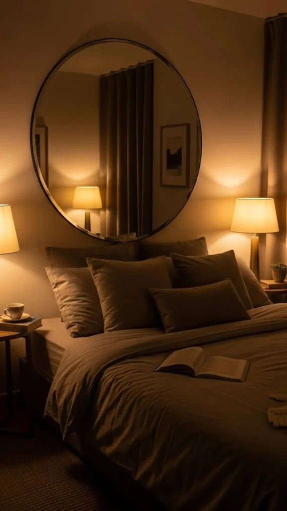 Layer Mirrors with Lighting for Evening Glow