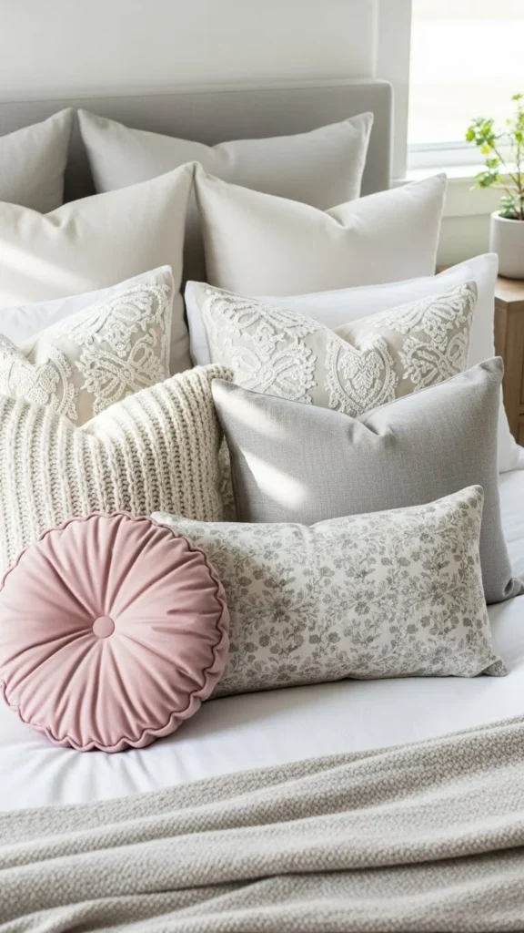Layer Pillows from Back to Front