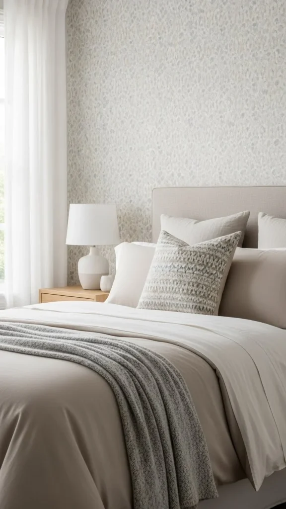 Match Wallpaper With Bedding and Furniture