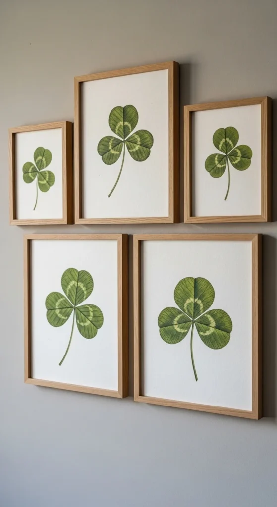 Rustic Clover Wall Prints