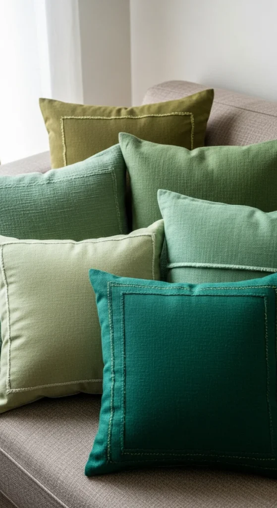 Simple Green Pillow Covers
