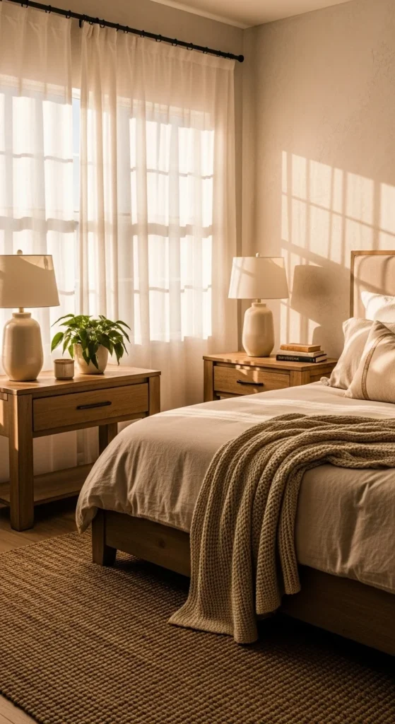 how to decorate bedroom symmetry