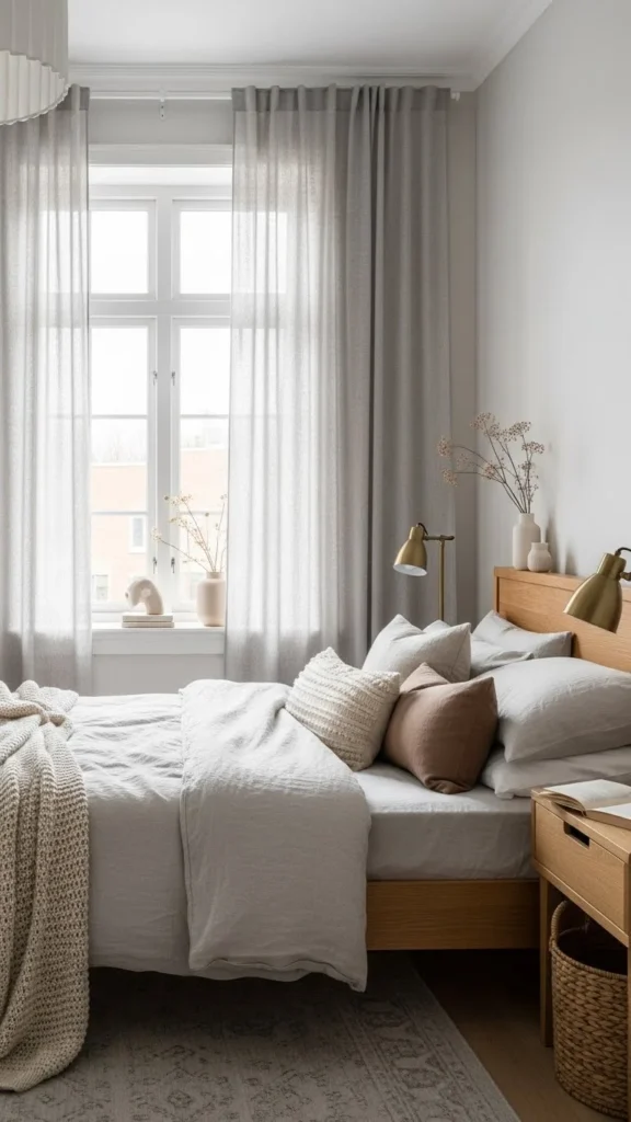 how to decorate bedroom with curtains