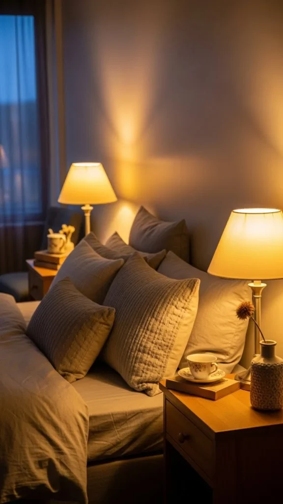 how to decorate bedroom with lamps