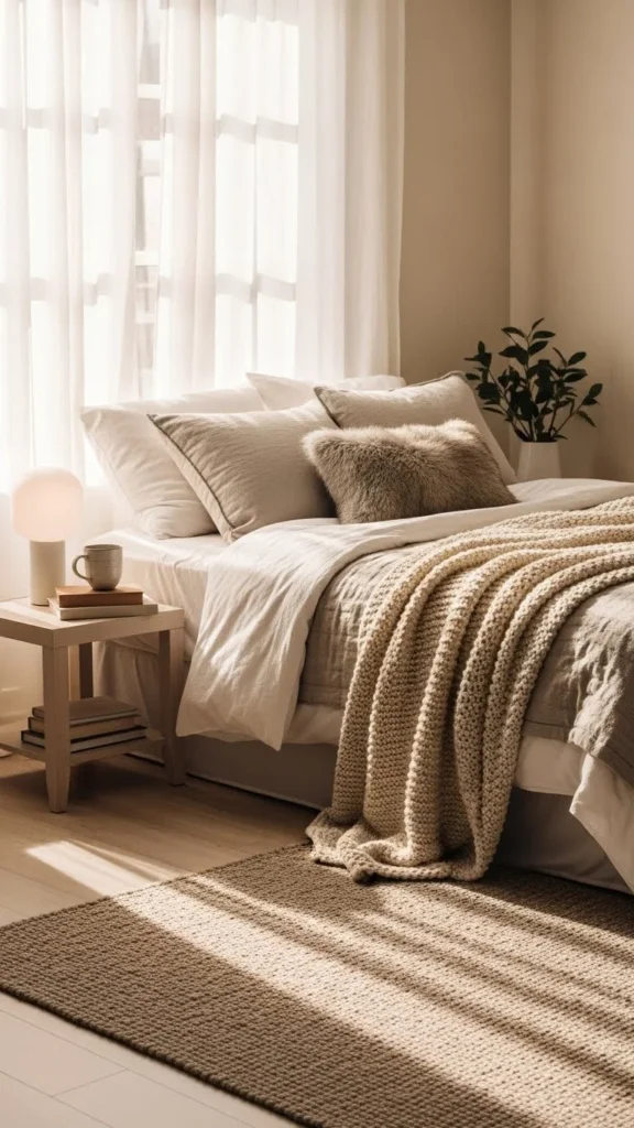 how to decorate bedroom with rugs