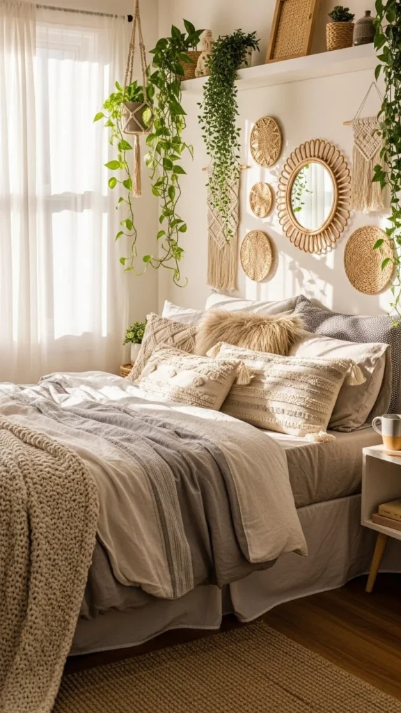 how to decorate boho bedroom