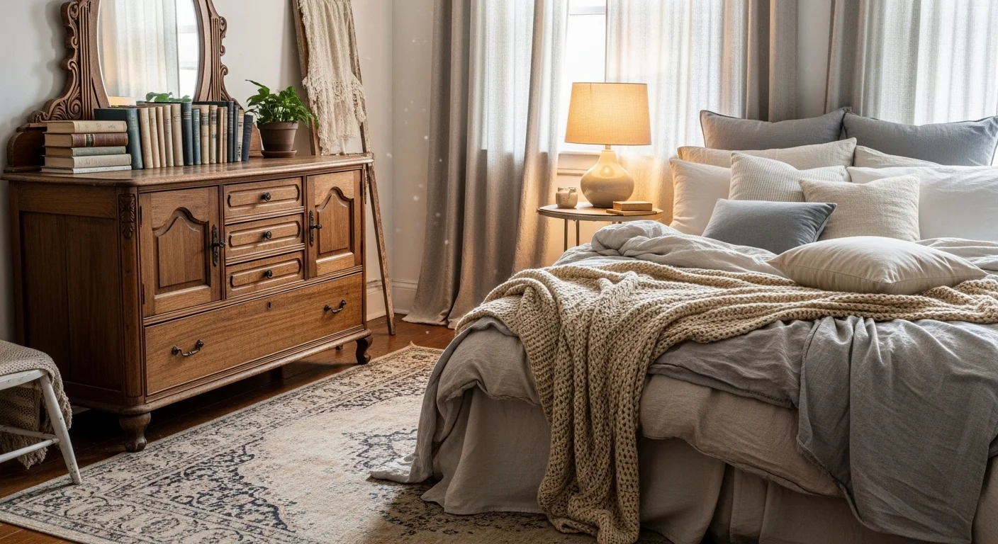 How to Decorate a Bedroom with Thrifted Finds