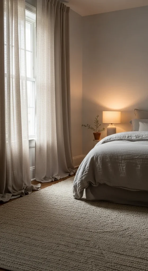 Incorporate Texture Through Rugs and Curtains