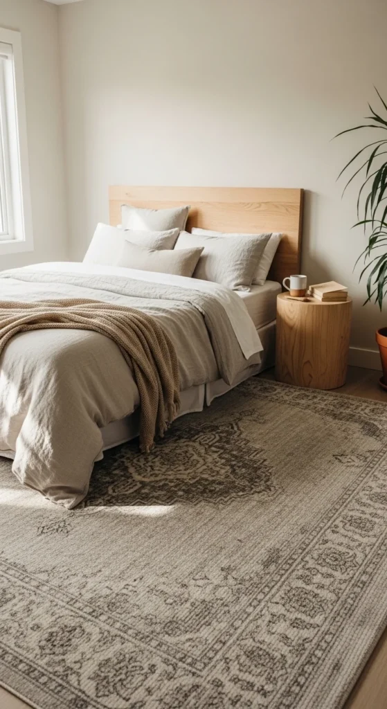 Use Rugs to Cover Floors and Define the Space