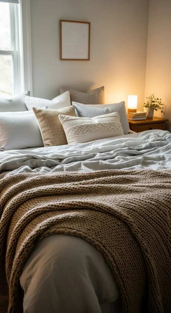 how to decorate bedroom cozy textiles