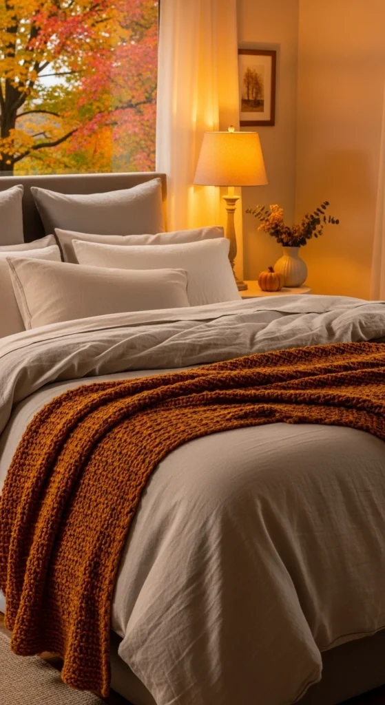 how to decorate bedroom fall