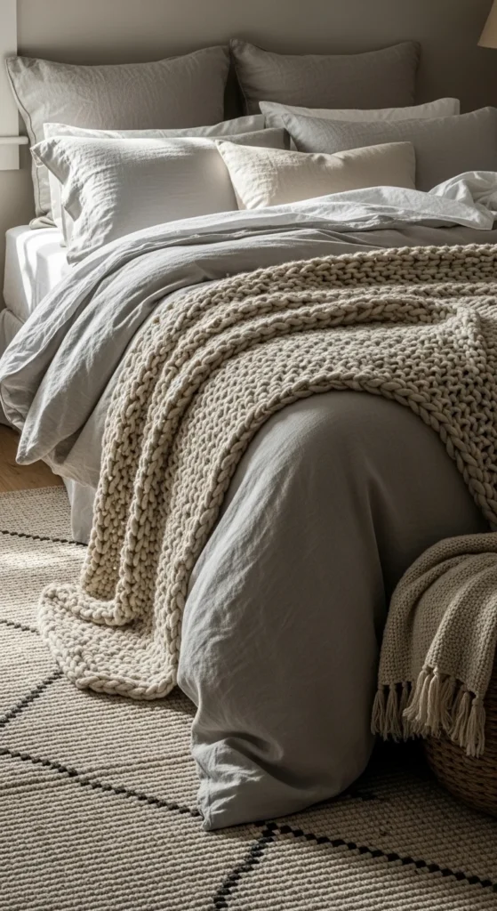 how to decorate bedroom layered textures