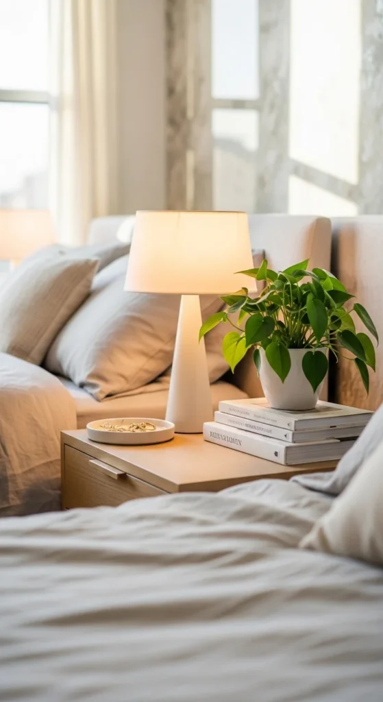 how to decorate bedroom nightstands