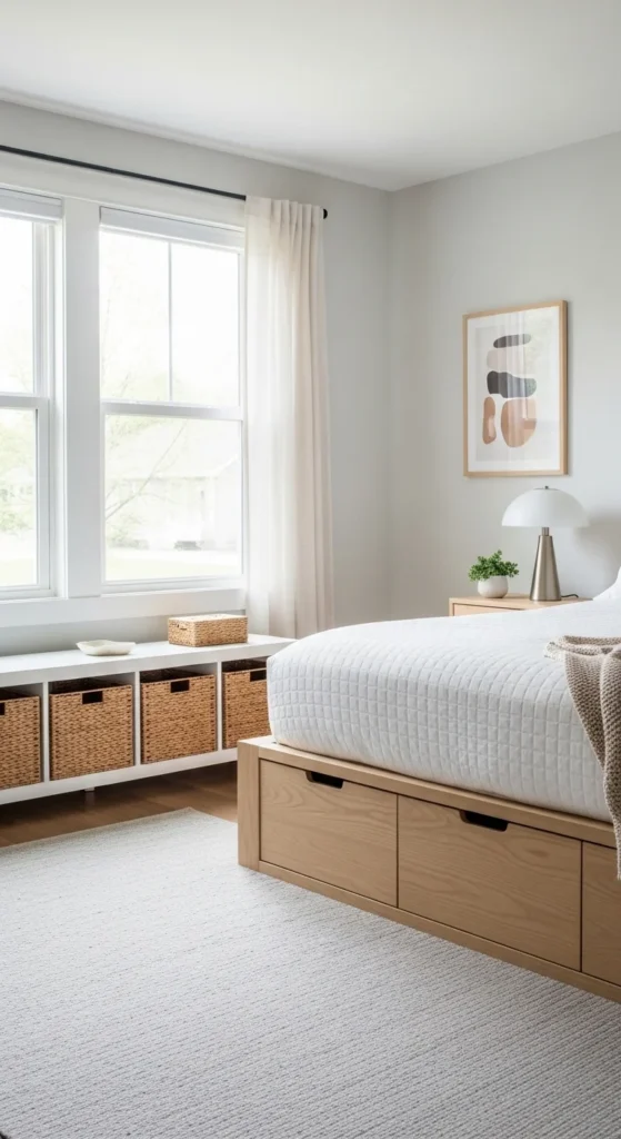 how to decorate bedroom storage