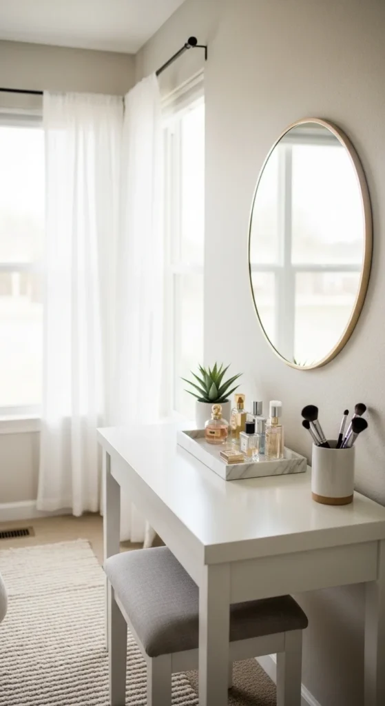 how to decorate bedroom vanity