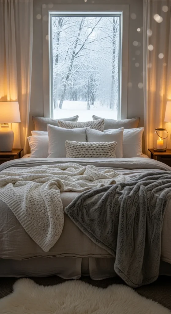 how to decorate bedroom winter